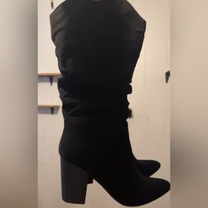 Knee high boots with heel